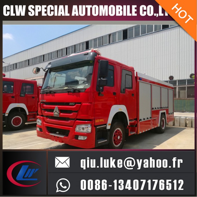 HOWO 12000L Water Tank Fire Truck 