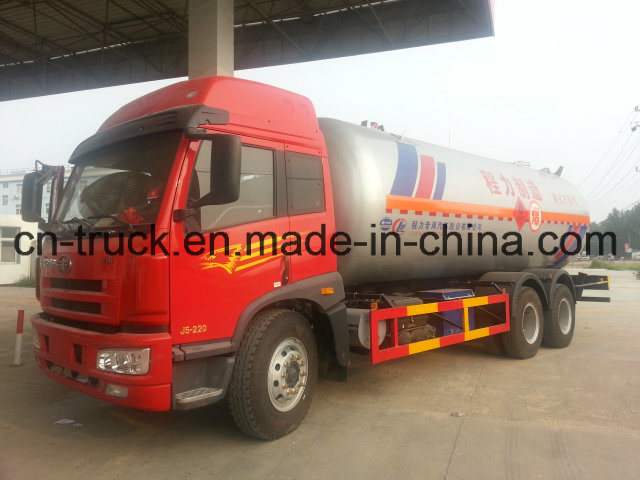 6X4 FAW 10ton Gas Bulk 24m3 LPG Trucks for Sale 220HP 