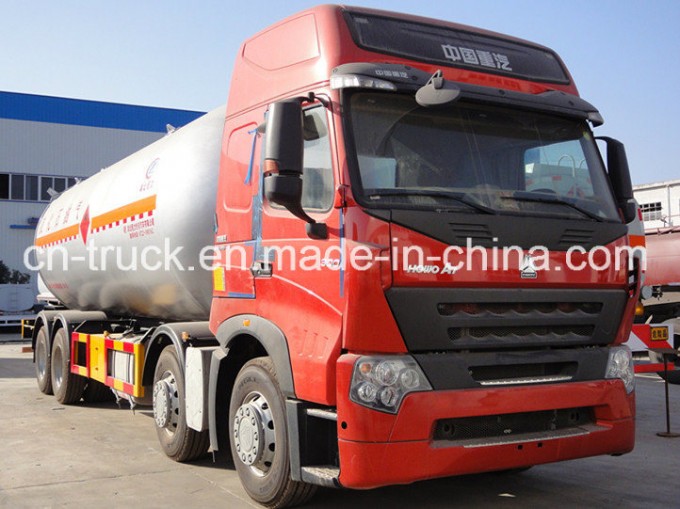 China Good Quality 35cbm 15mt HOWO 8X4 LPG Gas Delivery Tank Truck 