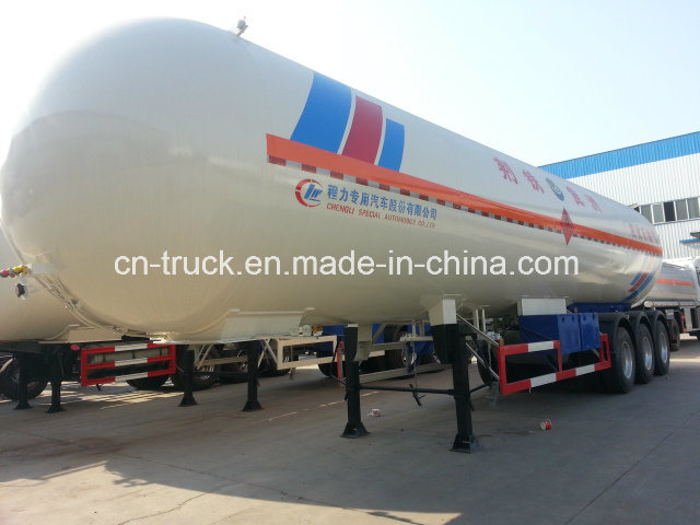 China Sales 3axles 56m3 24mt Gas Distribution Trailer 