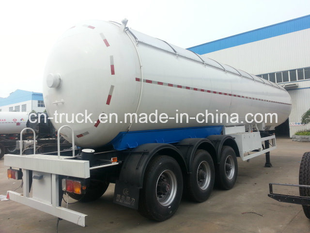 China New Brand Tri-Axles 58500liters 24500kg LPG Tank Semitrailer 
