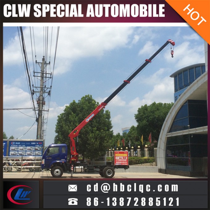 4X2 Foton 4t Truck Mounted Crane 