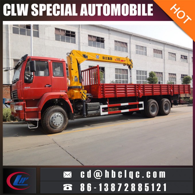 Sino HOWO 10t 12t 6X4 Truck Loader Crane 
