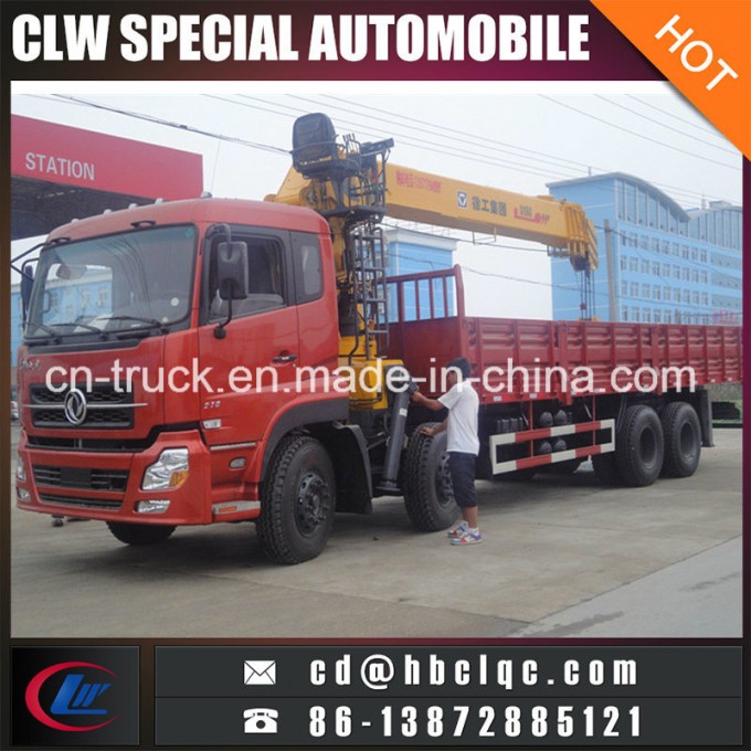 Hotsales 8X4 Dongfeng 8ton Kuckle Crane Truck with Crane 