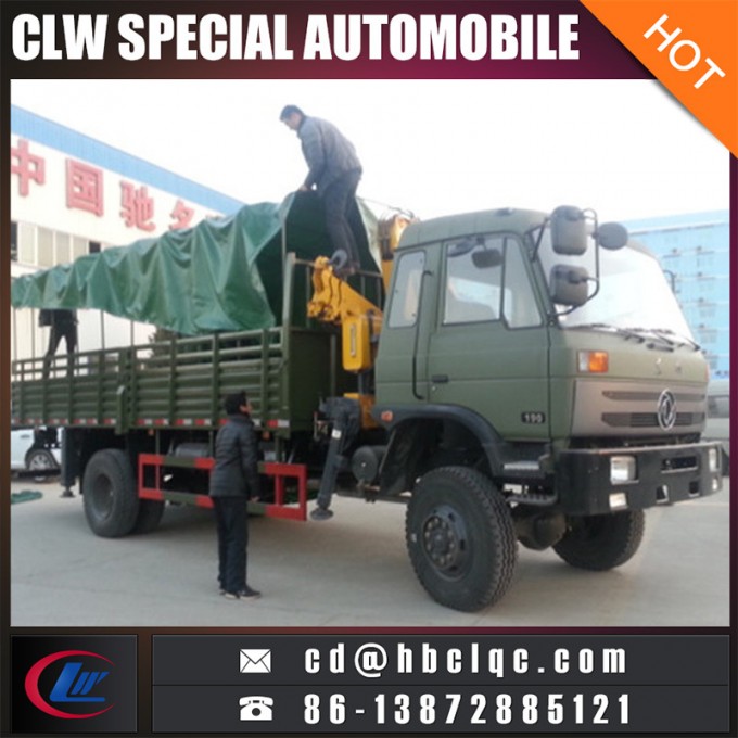 4X4 Military Truck Mounted Crane 3ton Knuckle Crane Truck 