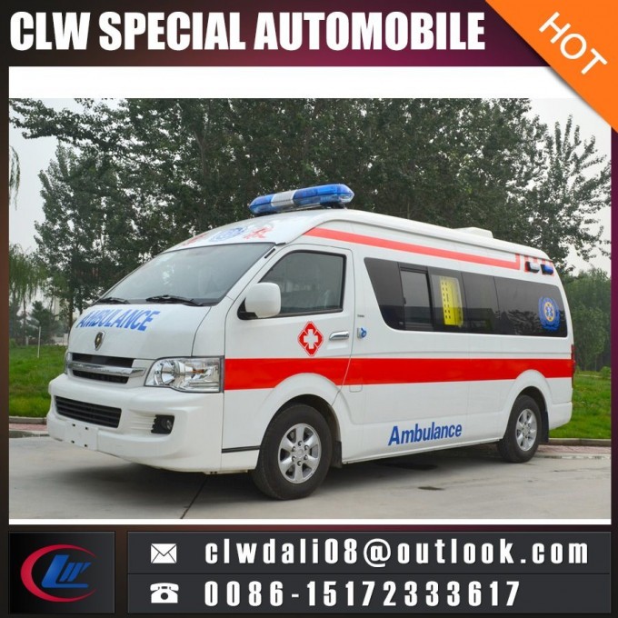 Chinese Best and Cheap Ambulance Car, Medium Size Gasoline Ambulance with Simple Medical Equipment f 