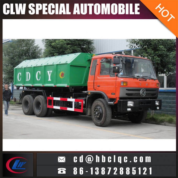 6X4 20mt Hook Lift Gabage Truck Container Detachable Garbage Collector 
