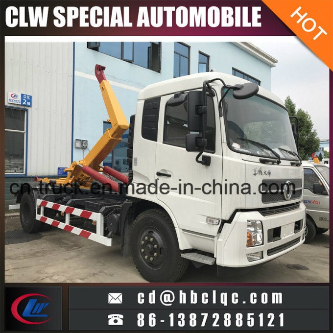 Middle Duty 8t 10t Hook Lift Container Garbage Truck 