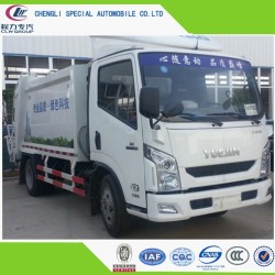 China New Yuejin 4cbm Garbage Compactor Garbage Truck
