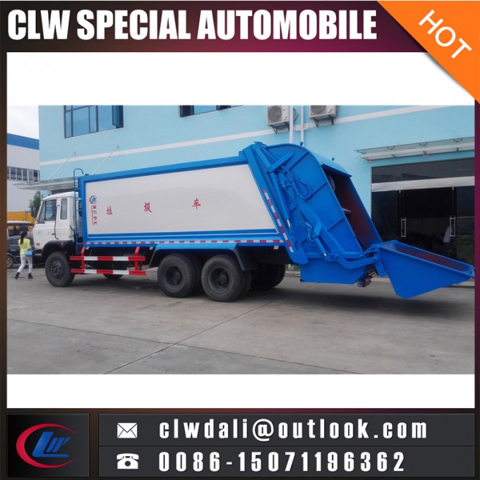 5cbm Dongfeng Hydraulic Automatic Loading Euro 4 Barrel Turning Garbage Compactor Truck 