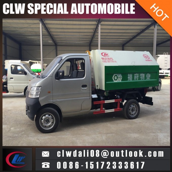 Mini Cabin Removable Garbage Truck, Pull-Arm Garbage Truck for Sale 
