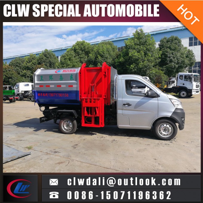 Factory Direct Supply Side Loading Garbage Truck, Hydraulic Lifting Garbage Collection Truck Images 1