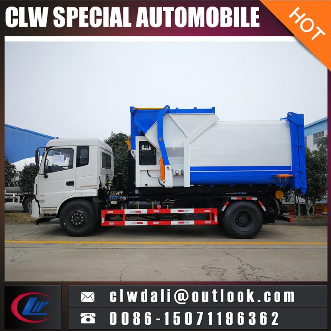 4X2 Side Auto Loading Compactor Garbage Truck 