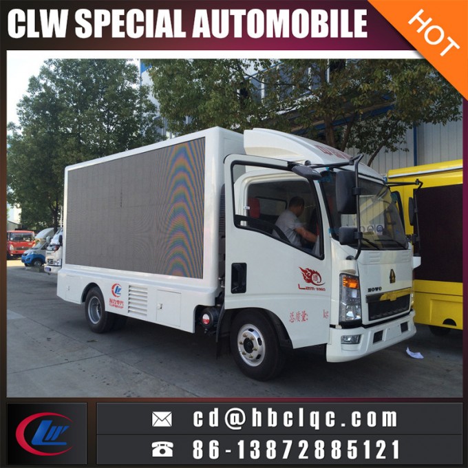 Light HOWO LED Mobile Advertising Vehicle Mobile Outdoor LED Truck 