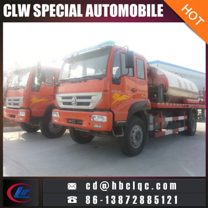 Sino 8t 9t Asphalt Distribution Truck Bitumen Sprayer Tank Truck 