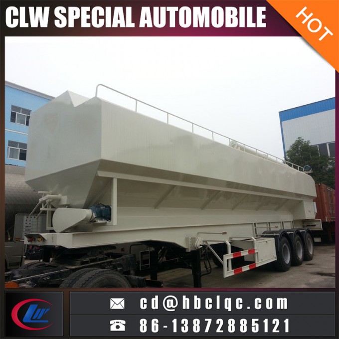 China 50m3 30mt Bulk Feed Trailer Fodder Transportation Tank Trailer 