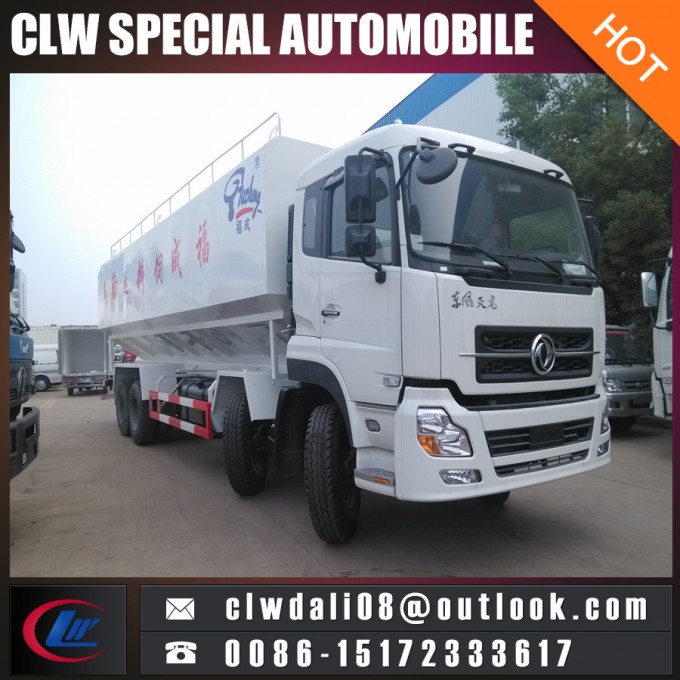 Dongfeng 8*4 Bulk Feed Tranfer Truck, 30tons Bulk Feed Truck From China 