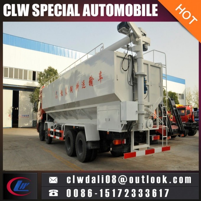 Heavy Duty Puffed and Pelleted Feed Transportation Truck, Bulk Feed Vehicle with High Quality 