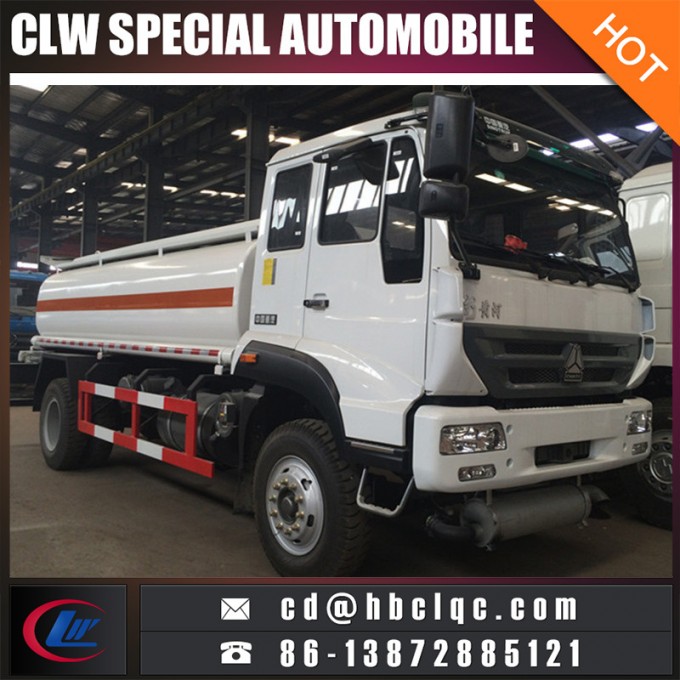 Sino Huanghe 15m3 16m3 Oil Tank Fuel Transport Truck 