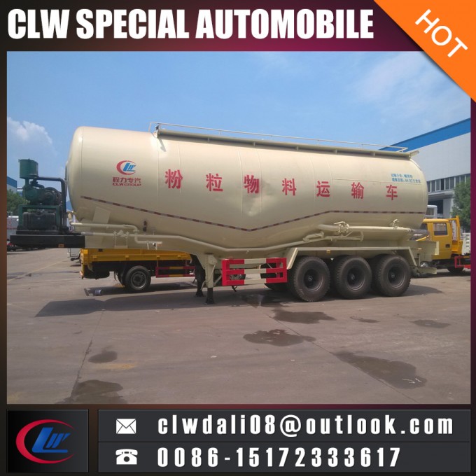 3 Axle Semi Trailer for Powder Material Transportation, 30cbm-50cbm Bulk Cement Semi Trailer for Sal 