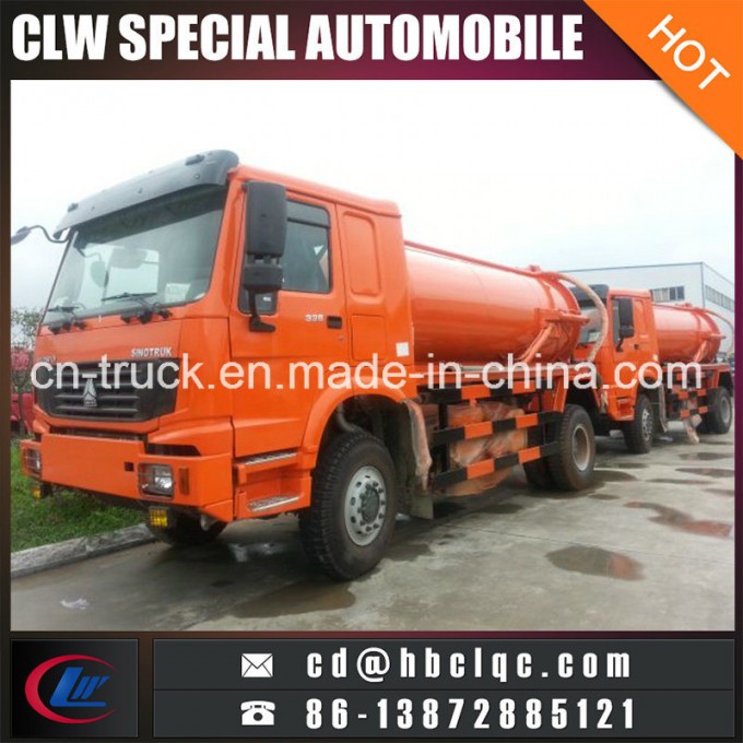 HOWO 8000L 10000L 12000L Sewage Truck Tanker Sewer Disposal Tank Truck 