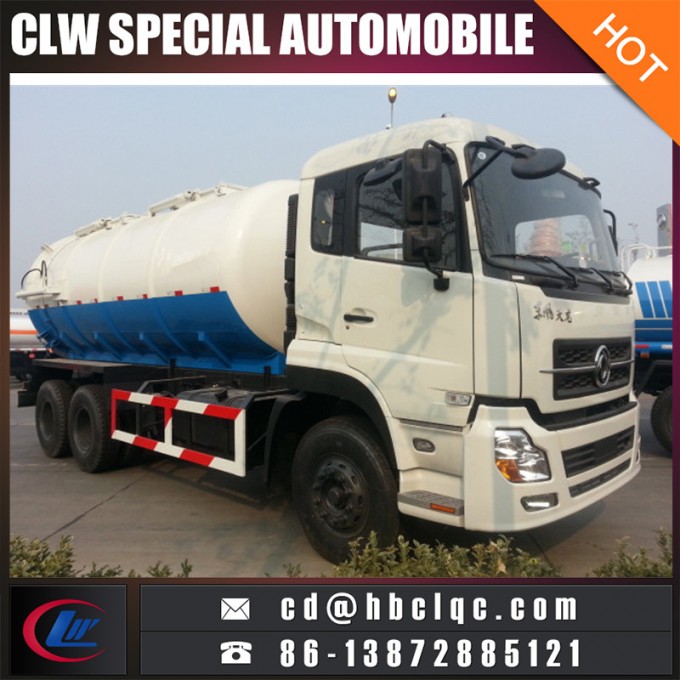 Dongfeng 6X4 16m3 18m3 Sewage Vehicle Vacuum Tank Sewage Images 1