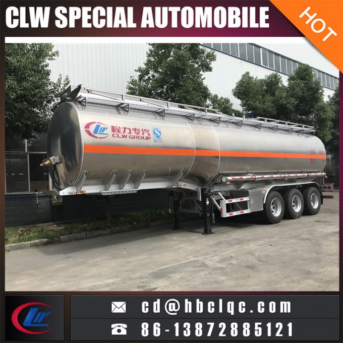 35mt-45mt Stainess Steel Milk Edible Oil Transport Tank Trailer Images 1