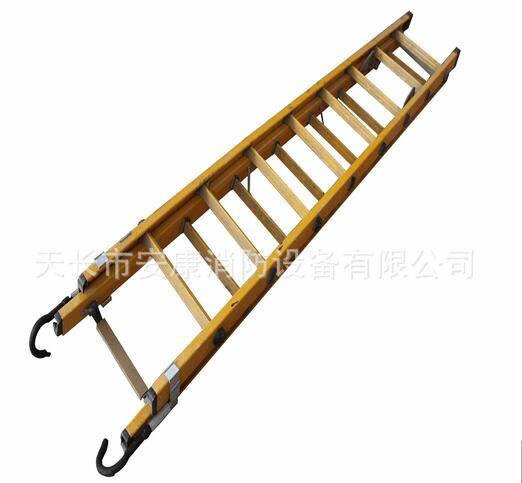 8m Aluminium Alloy Rung Elongating Type Hard Ladder 