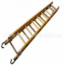 8m Aluminium Alloy Rung Elongating Type Hard Ladder