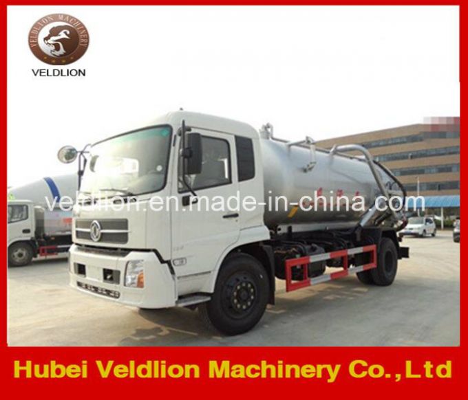 Dongfeng 12000L Sewage Suction Truck (double vacuum pump) 