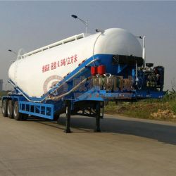 Tri-Axles V-Type Cement Powder Tanker Semi-Trailer with Pump (VL9451)