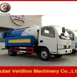 Dongfeng 2000L Sewage Suction Truck with 1000L Water Cleaning Tanker