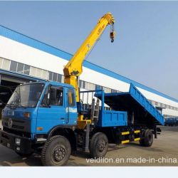 Dongfeng 4X2 Truck Mounted Crane with Self Tipping Box