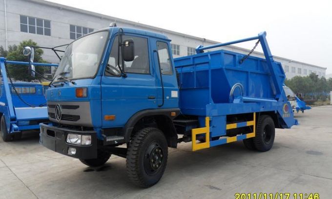 Dongfeng 4X2 LHD Swing Arm Garbage Truck 