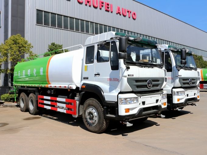 18 Cbm HOWO Water Tank Truck with Dual Circuit Compressed Air Brake System 