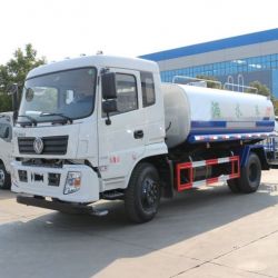 Dongfeng 12cbm Water Tank Truck 4*2 with Hw19710 Transmission and Radial Tires in White Color