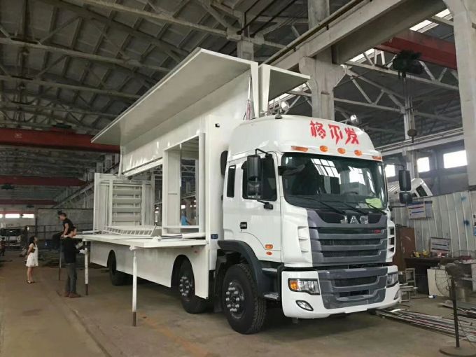 P6 P8 P10 Outdoor Display Mobile LED Advertising Truck Mobile Show Truck with Foldable Stage 