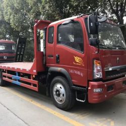 5 Ton Medium Duty Low Bed Truck for Engineering Machine Transport Excavator Carrier Lorry