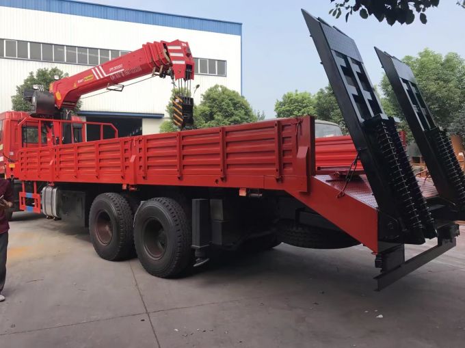 2 Axle 15 Tons Expandable Low Bed Truck Flatbed Lorry for Sale 