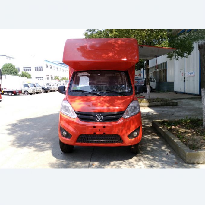 Factory Direct Sale Foton 4X2 Meat Vegetable Food Refrigeration Van Truck for Frozen Food Mobile Sho 