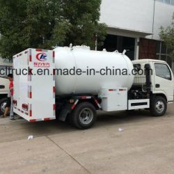 Factory  5500 Liters LPG Refilling Bobtail Truck for Cylinder and Hotel