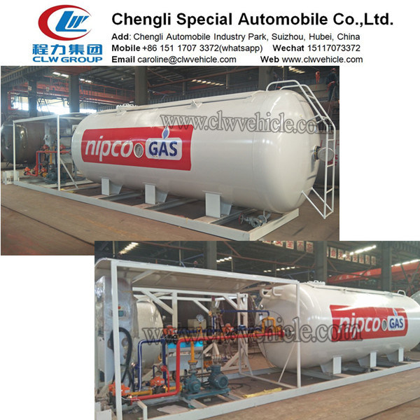 LPG Mobile Skid Station 20ton 40cbm LPG Gas Filling Station 