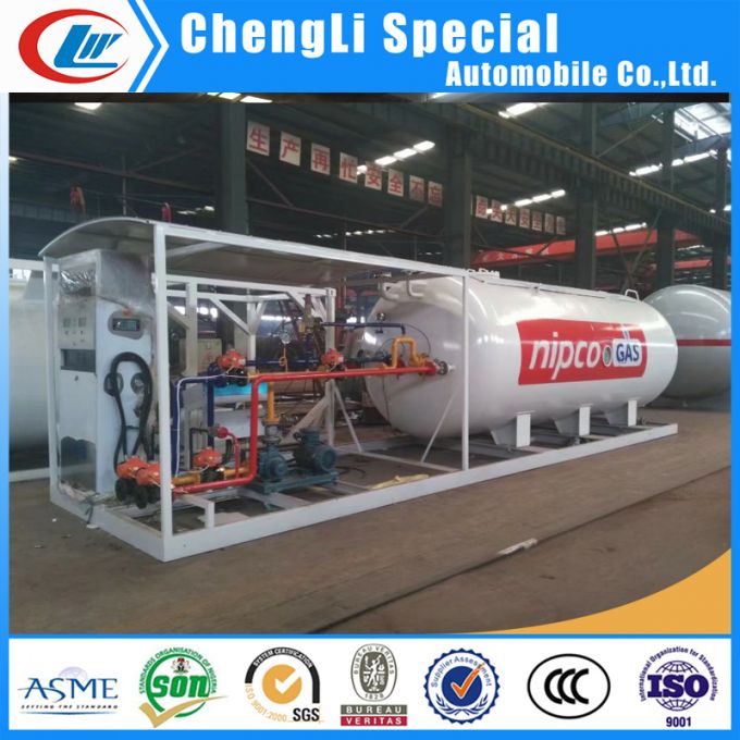 10000liters 5metric Tons Ton 10m3 LPG Mounted Mobile Gas Plant Cylinder Filling Station 