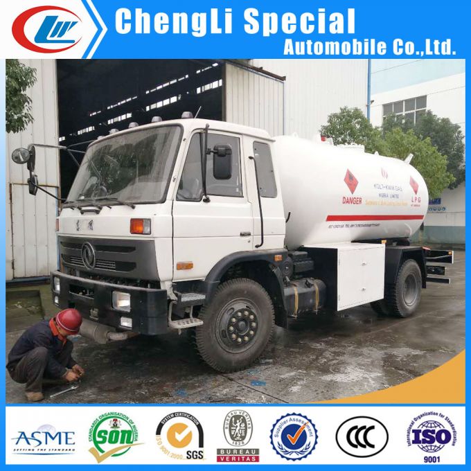 Dongfeng 170HP 4X2 Q345r 10000liters 5tons LPG Dispenser Truck 