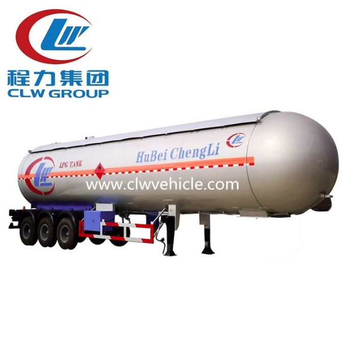 Standard Good Quality Volume 59.52cbm LPG 3 Axle Semi-Trailer Images 1