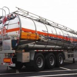  Aluminum Alloy 3 Axle 48cbm Fuel Tanker Semi Trailer