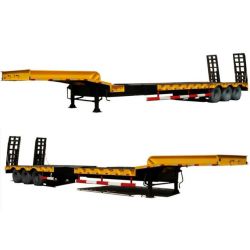 50ton Loading Capacity 3 Axles Low Bed Semi Trailer for Sale
