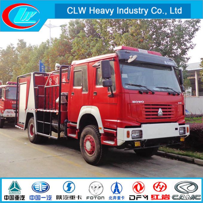 HOWO 4X2 Water and Foam Fire Fighting Truck for Sale 