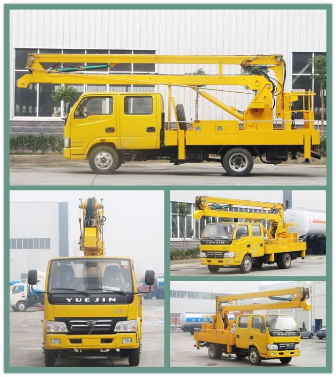 4*2 Overhead Working Truck Hydraulic Aerial Cage Images 1