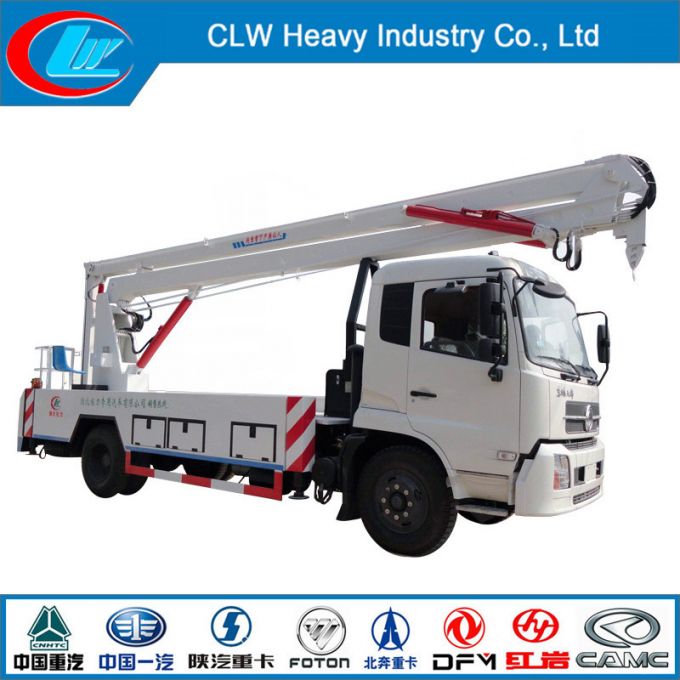 High Quality Dongfeng 4X2 Hydraulic Aerial Cage Truck Images 1